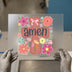 Floral Cross 'Amen' | DTF Transfer Ready to Press | Faith Heat Transfer