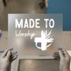 Made To Worship Cross | DTF Transfer Ready to Press | Faith Heat Transfer