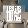Jesus The Way Truth Life | DTF Transfer Ready to Press | Bold Scripture Heat Transfer