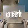 Merry Christmas Cross Script | DTF Transfer Ready to Press | Holiday Heat Transfer