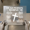 Dear Person Behind Me | DTF Transfer Ready to Press | Christian Heat Transfer