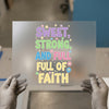 Sweet Strong Faith Quote | DTF Transfer Ready to Press | Retro Daisy Heat Transfer