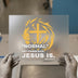 Lion Cross "Jesus Is." | DTF Transfer Ready to Press | Christian Heat Transfer