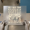 Coffee & Jesus Quote | DTF Transfer Ready to Press | Faith Heat Transfer