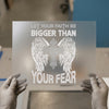 Faith Bigger Than Fear Cross & Wings | DTF Transfer Ready to Press | Inspirational Heat Transfer