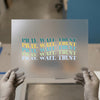 Pray Wait Trust Stacked | DTF Transfer Ready to Press | Retro Style Heat Transfer