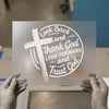 Faith Cross Quote | DTF Transfer Ready to Press | Inspirational Heat Transfer