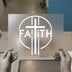 Faith Cross Circle | DTF Transfer Ready to Press | Christian Heat Transfer