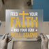 Feed Your Faith Distressed Cross DTF Transfer | Ready to Press Heat Transfer