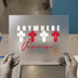 Anywhere With Jesus Black & Red | DTF Transfer Ready to Press | Christian Heat Transfer