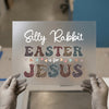 Silly Rabbit Easter is for Jesus | DTF Transfer Ready to Press | Retro Leopard Print Heat Transfer