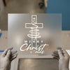 Merry Christmas Cross DTF Transfer | Ready to Press Heat Transfer | Festive Script