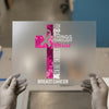 Breast Cancer Awareness Cross | DTF Transfer Ready to Press | Faith Heat Transfer