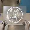 Made to Worship Psalm 95:1 | DTF Transfer Ready to Press | Faith Heat Transfer