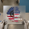 American Sunflower 'Good Girl' Quote | DTF Transfer Ready to Press | Patriotic Heat Transfer