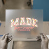 Made For More Floral Block Letters | DTF Transfer Ready to Press | Inspiring Heat Transfer
