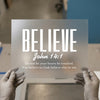 Believe John 14:1 | DTF Transfer Ready to Press | Faith Heat Transfer