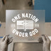 One Nation Under God DTF Transfer Ready to Press | Patriotic Heat Transfer
