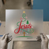 Christmas Tree Jesus | DTF Transfer Ready to Press | Festive Heat Transfer