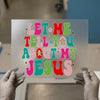 Let Me Tell You About My Jesus | DTF Transfer Ready to Press | Retro Christmas Heat Transfer