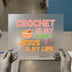 Crochet is My Hobby Jesus is My Life | DTF Transfer Ready to Press | Faith Craft Heat Transfer