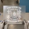 Seeking God Blessing Quote | DTF Transfer Ready to Press | Faith Heat Transfer