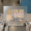 John 3:16 'For God So Loved The World' | DTF Transfer Ready to Press | Faith Scripture Heat Transfer