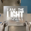 Bible Verse Leopard Print 'I Am The Light' | DTF Transfer Ready to Press | Faith Heat Transfer