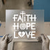 Faith Hope Love Cross Heart | DTF Transfer Ready to Press | Christian Heat Transfer