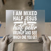 Mixed Half Jesus Half Peter | DTF Transfer Ready to Press | Bold Statement Heat Transfer