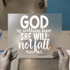 God Is Within Her Scripture | DTF Transfer Ready to Press | Faith Heat Transfer