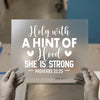 Holy with a Hint of Hood & She Is Strong | DTF Transfer Ready to Press | Empowering Heat Transfer