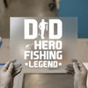 Dad Hero Fishing Legend DTF Transfer Ready to Press | Graphic Heat Transfer