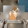 Girl Loves Coffee Line Art | DTF Transfer Ready to Press | Cozy Heat Transfer