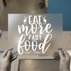 Eat More Fast Food & Deer Antlers | DTF Transfer Ready to Press | Humorous Heat Transfer