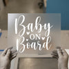 Baby On Board Hearts | DTF Transfer Ready to Press | Script Heat Transfer