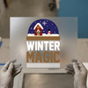 Winter Magic Snow Globe | DTF Transfer Ready to Press | Cozy Heat Transfer