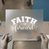 Faith Forward Script DTF Transfer Ready to Press | Inspirational Heat Transfer