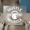 Hustle Kettlebell Gym | DTF Transfer Ready to Press | Fitness Heat Transfer