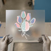 Brain and Flower Bouquet | DTF Transfer Ready to Press | Mental Health Heat Transfer