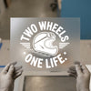 Two Wheels One Life Helmet | DTF Transfer Ready to Press | Biker Heat Transfer
