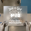 Just a Girl Who Loves Photography | DTF Transfer Ready to Press | Vintage Camera Heat Transfer