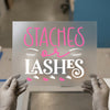 Staches or Lashes Gender Reveal | DTF Transfer Ready to Press | Baby Shower Heat Transfer