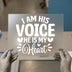 I Am His Voice He Is My Heart | DTF Transfer Ready to Press | Inspirational Heat Transfer