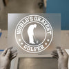World's Okayest Golfer | DTF Transfer Ready to Press | Humorous Golf Heat Transfer