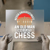 Old Man Chess Player | DTF Transfer Ready to Press | Retro Gaming Heat Transfer