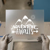 Adventure Awaits Mountains Sun | DTF Transfer Ready to Press | Outdoor Heat Transfer