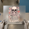 Anxiety Chronic, Personality Iconic | DTF Transfer Ready to Press | Retro Skeleton Heart Heat Transfer