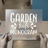 Garden Tools Monogram | DTF Transfer Ready to Press | Cozy Script Heat Transfer