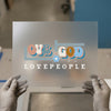 Love God Love People | DTF Transfer Ready to Press | Retro Faith Heat Transfer